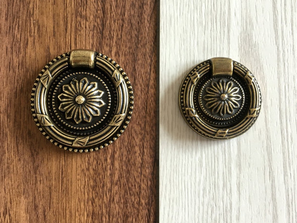 Rustic Knobs Dresser Knob Drawer Knobs Pulls Ring Drop Knobs Etsy