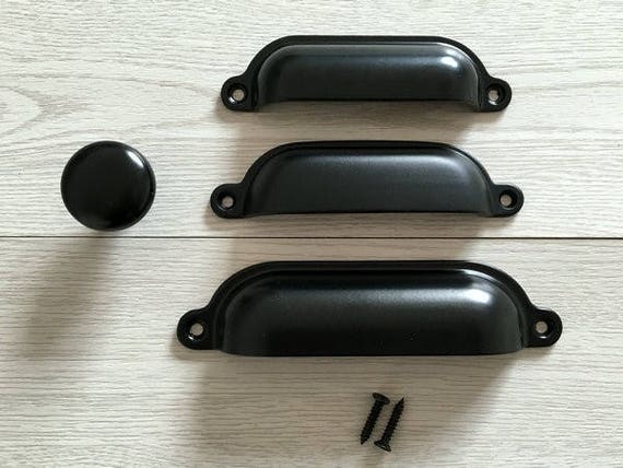 3 5 3 75 4 75 Black Dresser Drawer Pulls Etsy