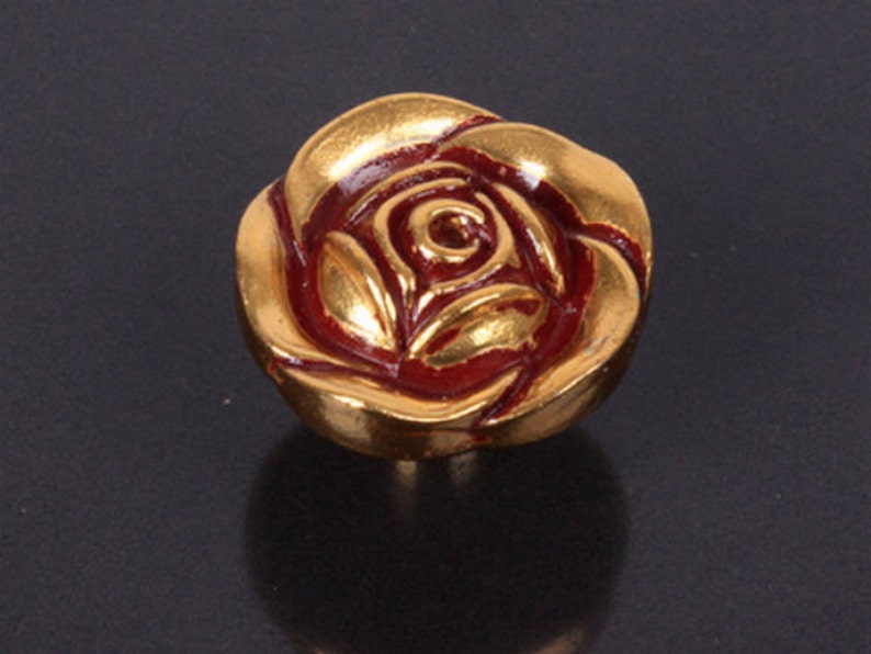 Dresser Knobs Drawer Knob Pulls Pull Handles Rose Flower Gold | Etsy