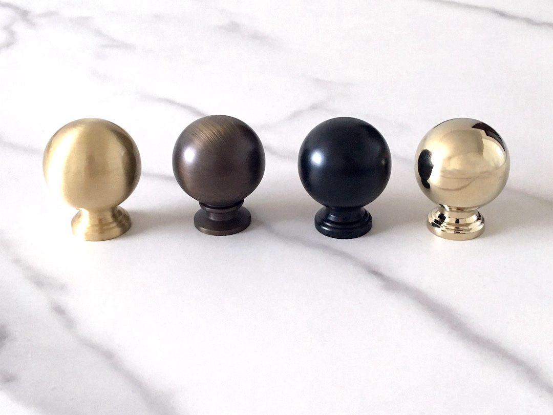Brass Ball Knob Solid Brass Knob Dresser Knobs Drawer Pulls Black Coffee Bronze Polished