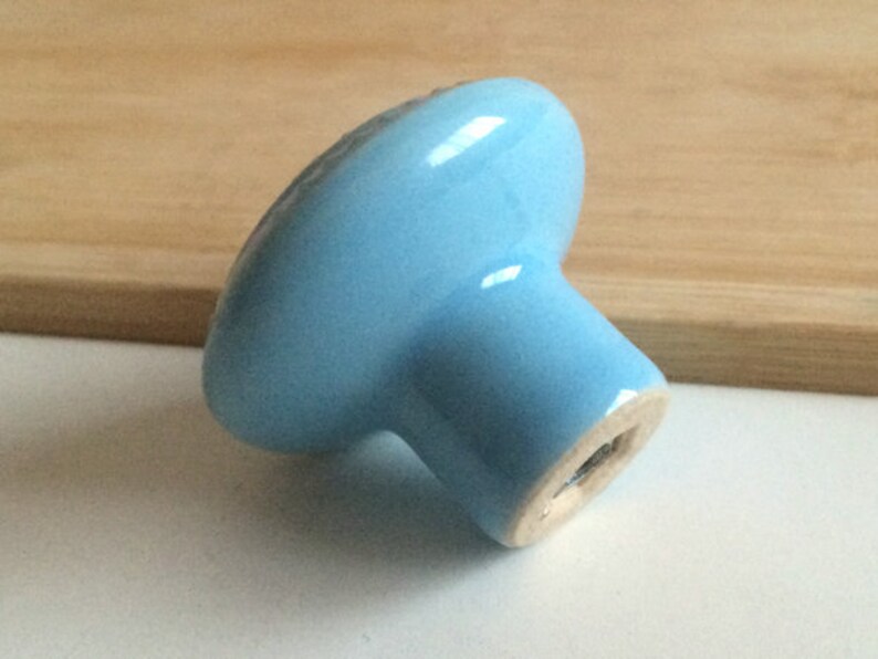 Knobs Blue Decorative Knobs Dresser Knob Drawer Knobs Etsy
