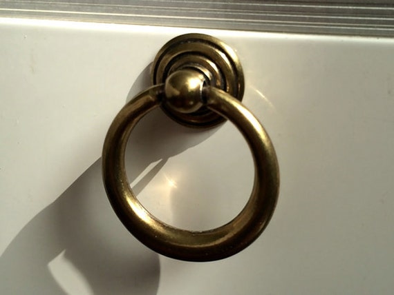 Antique Gold Cabinet Pull Drop Anneau Tiroir Boutons Boîte à Bijoux Porte Pull Poignées