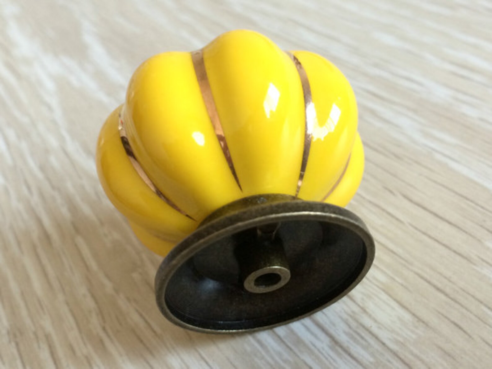 Dresser Knob Drawer Knobs Pulls Handles / Yellow Porcelain Etsy
