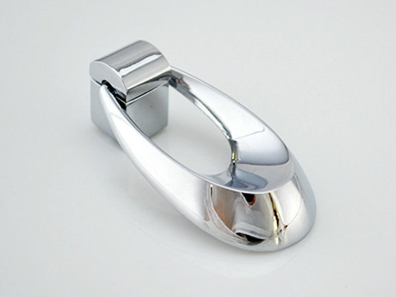 Dresser Pull Knobs Drawer Knob Pulls Handles Drop Rings Silver Chrome Kitchen Cabinet Pulls Knob Pull Handle Modern Decorative Hardware Oval