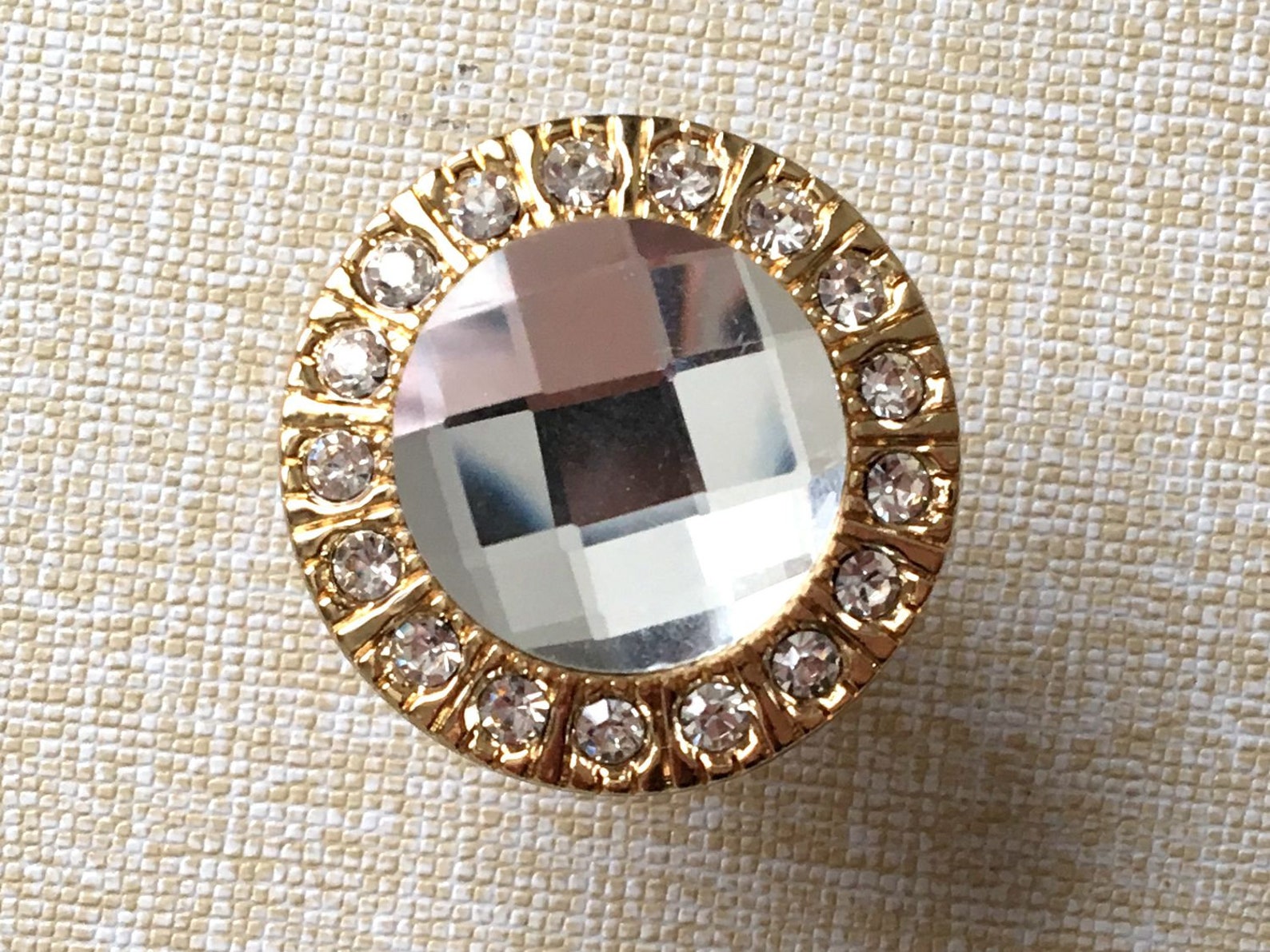 Gold Crystal Knob Rhinestone Knobs Glass Dresser Knob Drawer Etsy