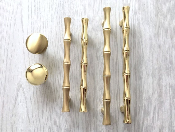 2.5 3 3.75 5 6.25 Gold Bamboo Cabinet Pulls Handles Drawer Pull Dresser  Knob Drawer Knobs Handles Unique Aroserambling 64 76 96 128 160 -   Canada