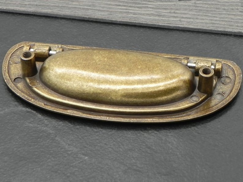 3 Recessed Drawer Pulls Handles Flush Dresser Pull Etsy