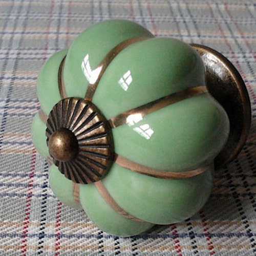 Drawer Knobs / Dresser Knob Pulls Handles / Green Ceramic Etsy
