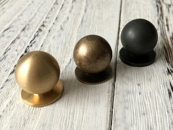 Small Brass Knob Tiny Mini Dresser Knob Drawer Knobs Door Etsy