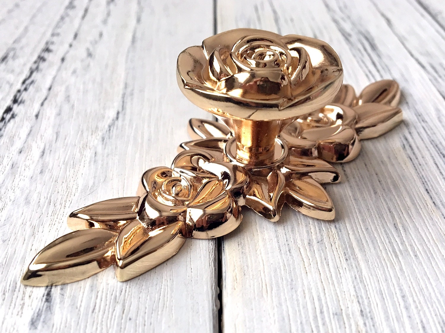 Gold Flower Knob Dresser Knobs Drawer Knob Pulls Pull Handles Etsy