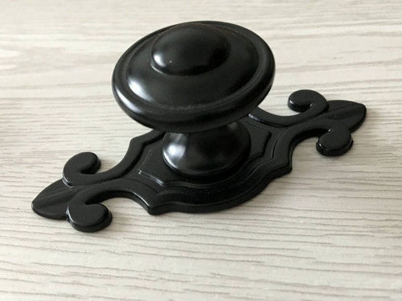 Black Dresser Knob Drawer Knobs Pulls Knobs Handles Kitchen Etsy