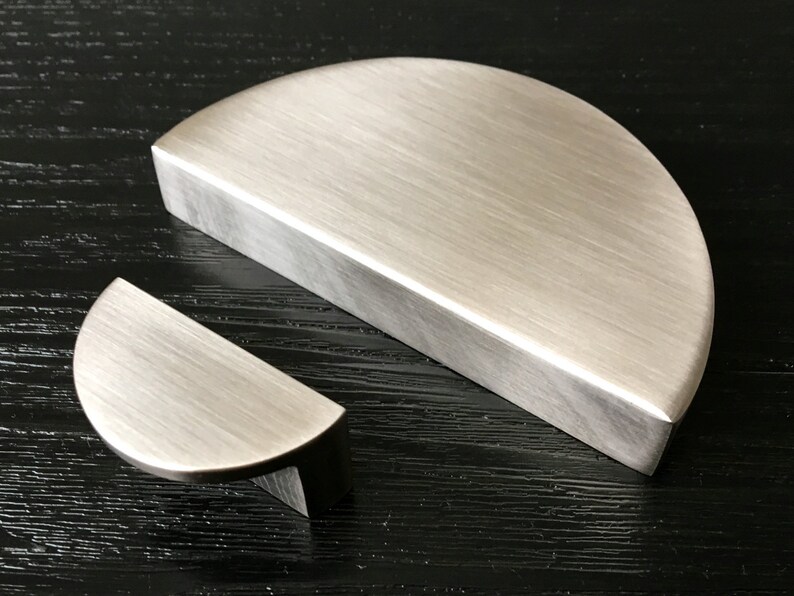 1 25 2 5 C C Half Circle Pull Brushed Nickel Steel Etsy