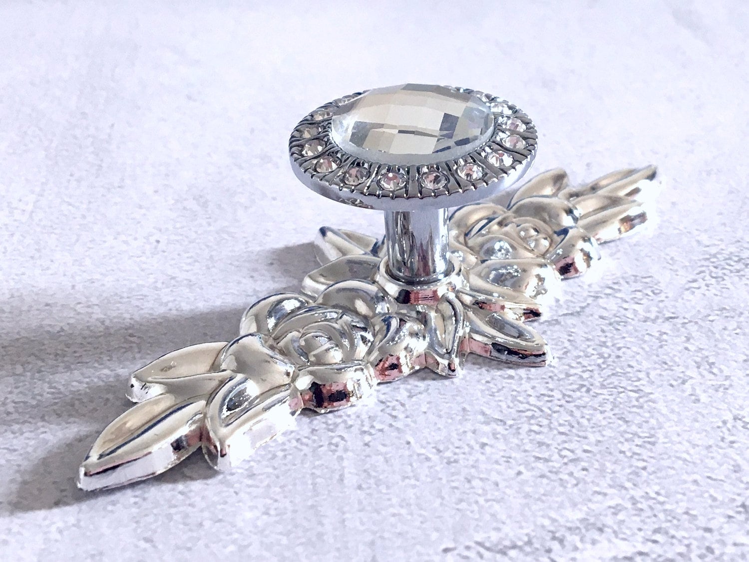 Shabby Chic Glass Crystal Knob Dresser Knobs Drawer Knob Pulls Etsy