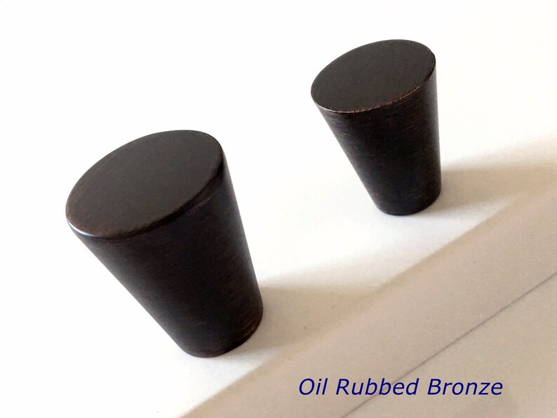 Conical Knob Tapered Knobs Brushed Nickel Gold Chrome Bronze Etsy