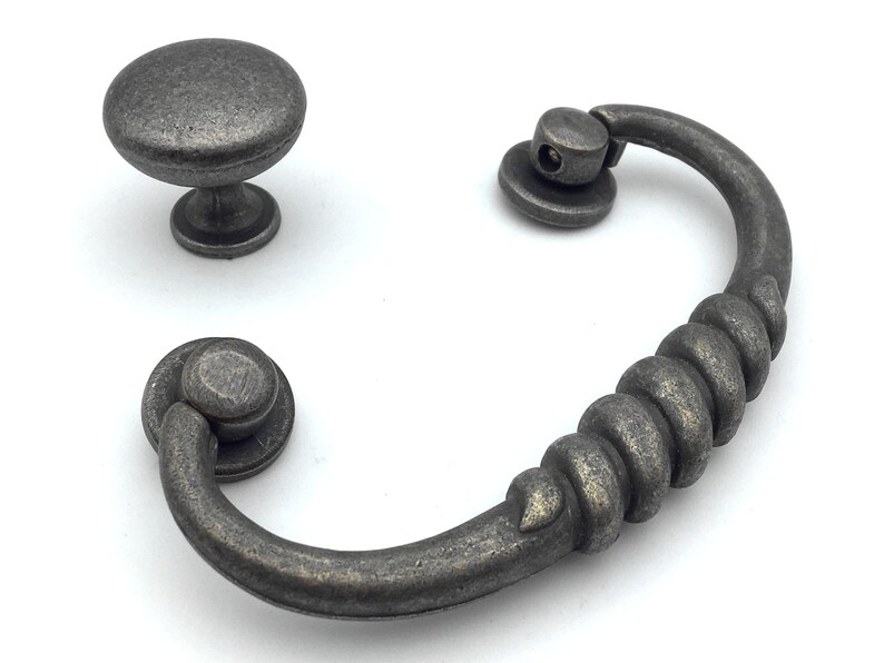 3 Vintage Style Bail Drawer Pull Handles Drop Dresser Pulls Etsy