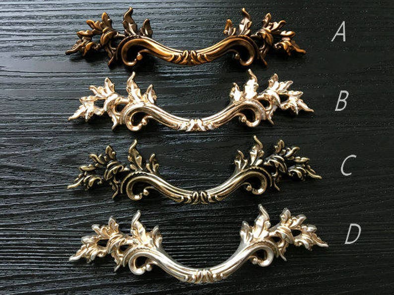 3 Drawer Pull Handles S Rose Gold White Dresser Image 0