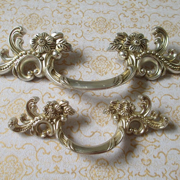 1.75" 2.5" 3" Dresser Pulls Drawer Pull Handles Antique Silver Cabinet Handles Door Handle Vintage Look Hardware 44 64 76 mm ARoseRambling