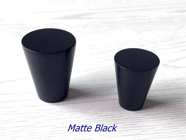 Conical Knob Tapered Knobs Brushed Nickel Gold Chrome Bronze Etsy