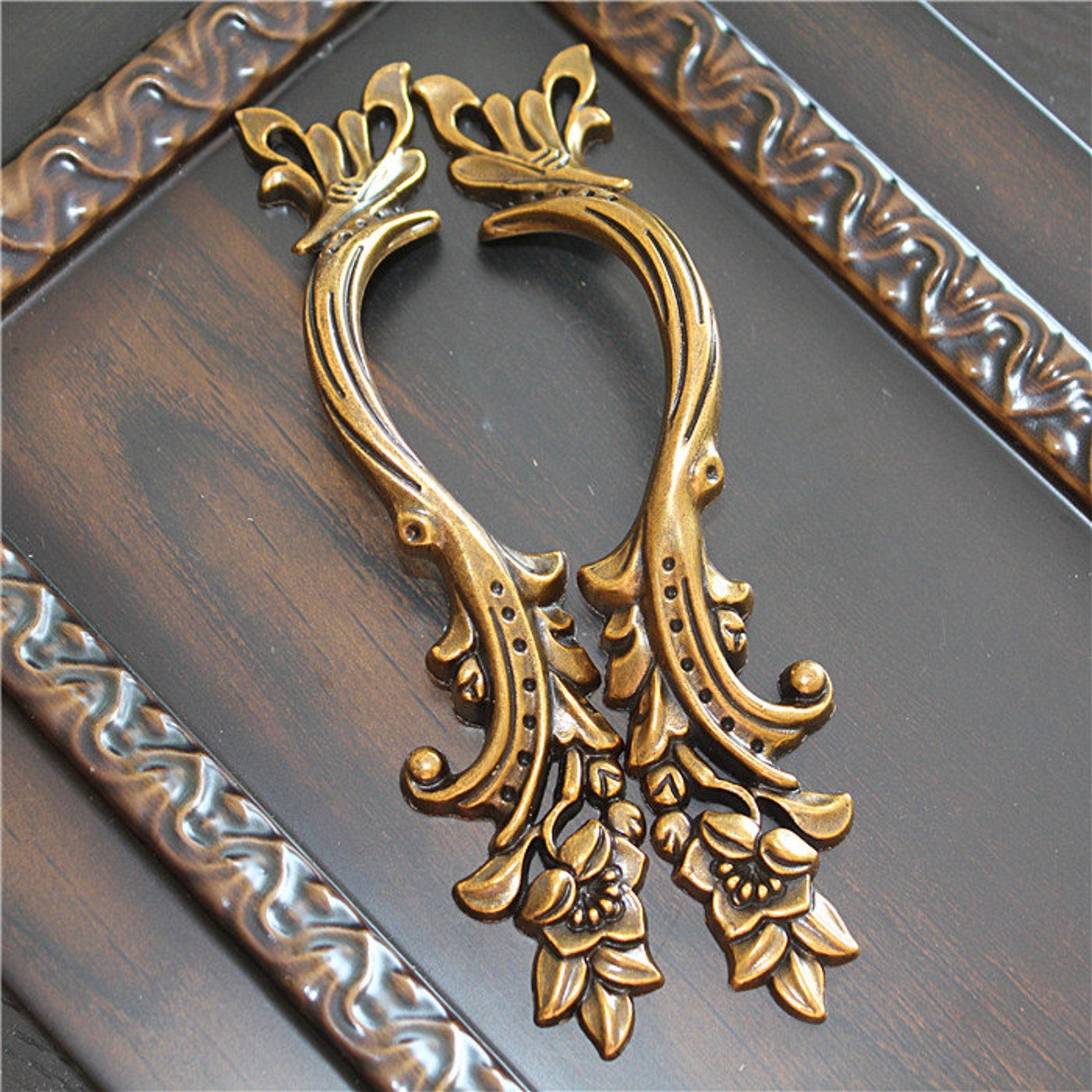 3.1 3.75 Door Handle Pulls Antique Gold Etsy