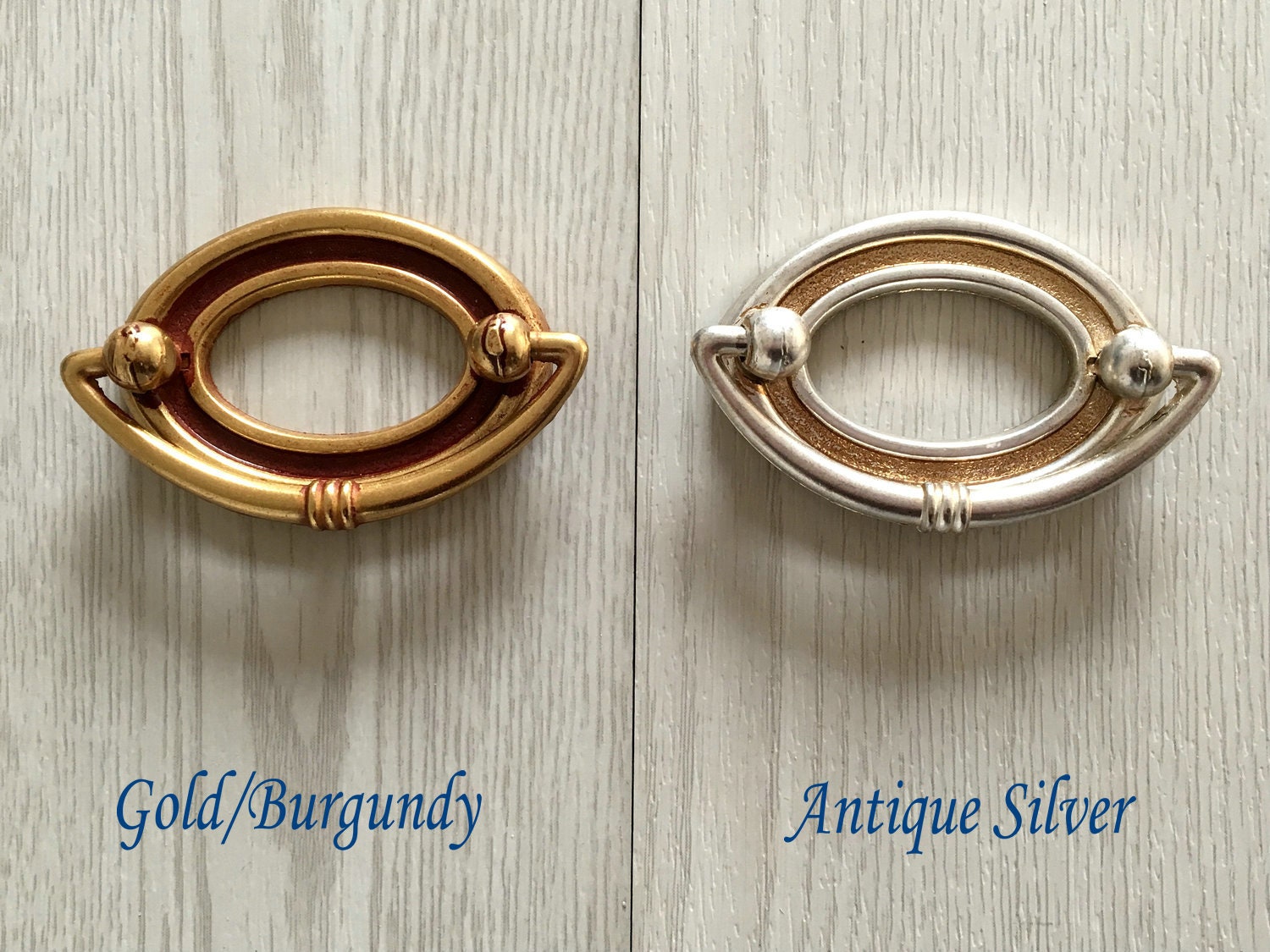 1 3/4 Oval Drawer Pull Drop Handles Bail Dresser Pulls Etsy