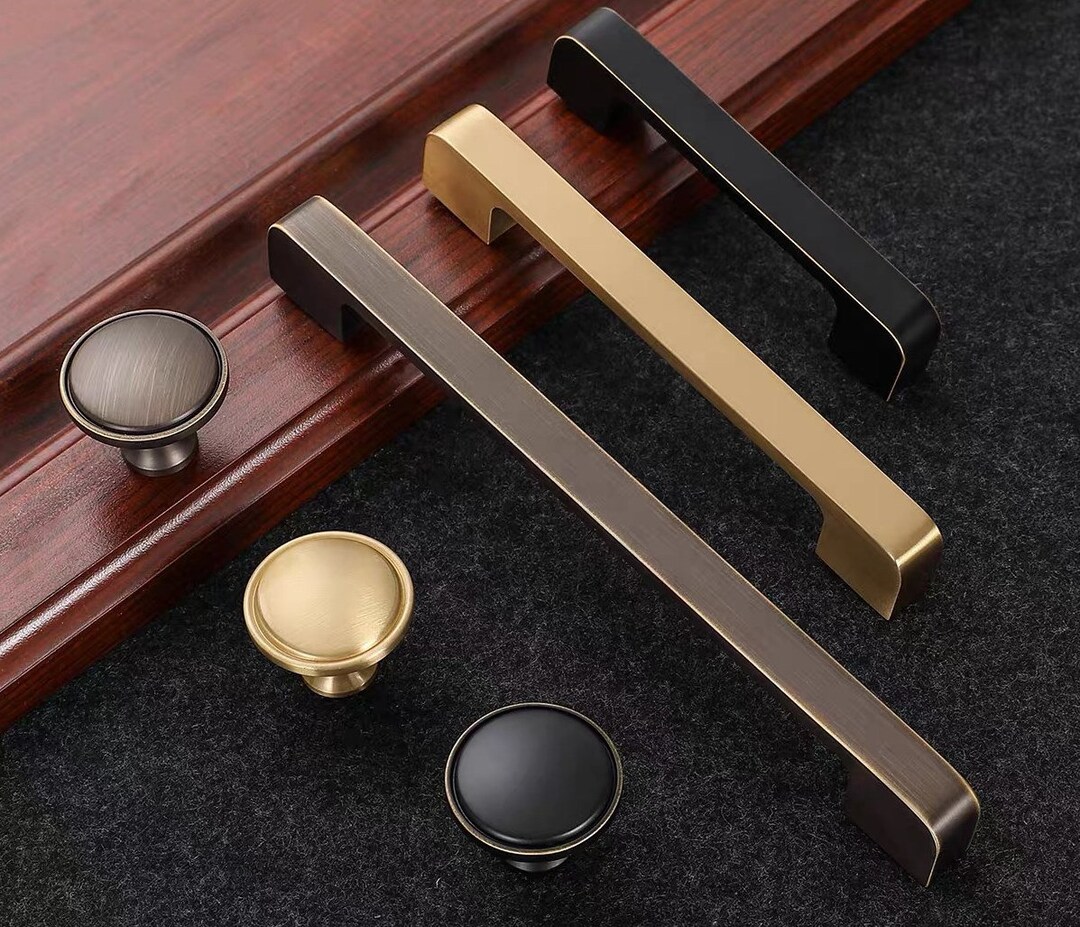 Handle Brass Gold Black Bronze Drawer Pulls Handles Vanity