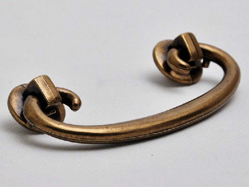 3 Bail Dresser Pulls Drawer Pull Handles Knob Antique Etsy