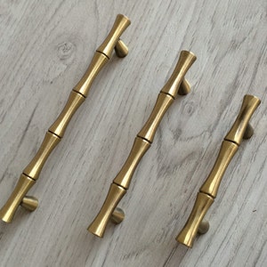 2.5" 3.75" 5" Bamboo Dresser Pull Drawer Pulls Handles Knobs Cabinet Door Handle Kitchen Handle Pull Knob Bronze 64 96 128 mm ARoseRambling