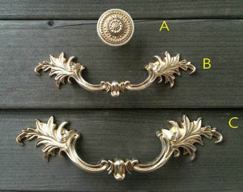 3" 3.75" Dresser Knobs Pulls Leaf Leafy Drawer Pull Handles Antique Silver Kitchen Cabinet Handles Pulls Knobs Door Handle 76 96 mm