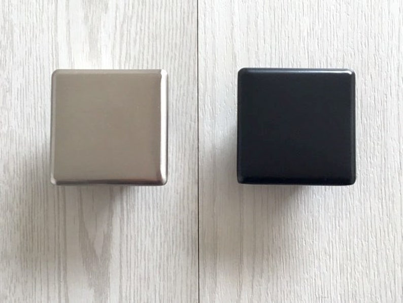 Knob Drawer Pull Square Knob Drawer Knobs Pulls Etsy