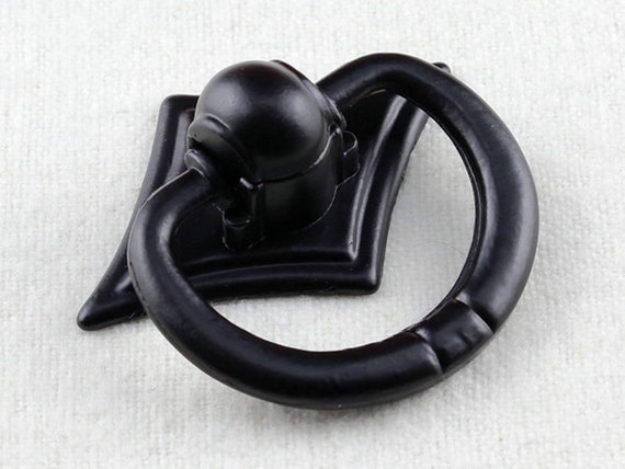 Black Dresser Knobs Drawer Pulls Knobs Handles Retro Kitchen Etsy