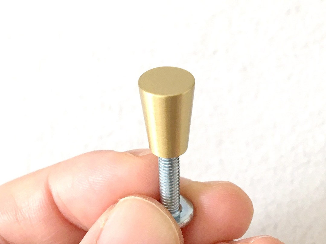 Tiny Brass Knob Jewelry Box Knobs Tapered Knob Brass Cone Knob Etsy