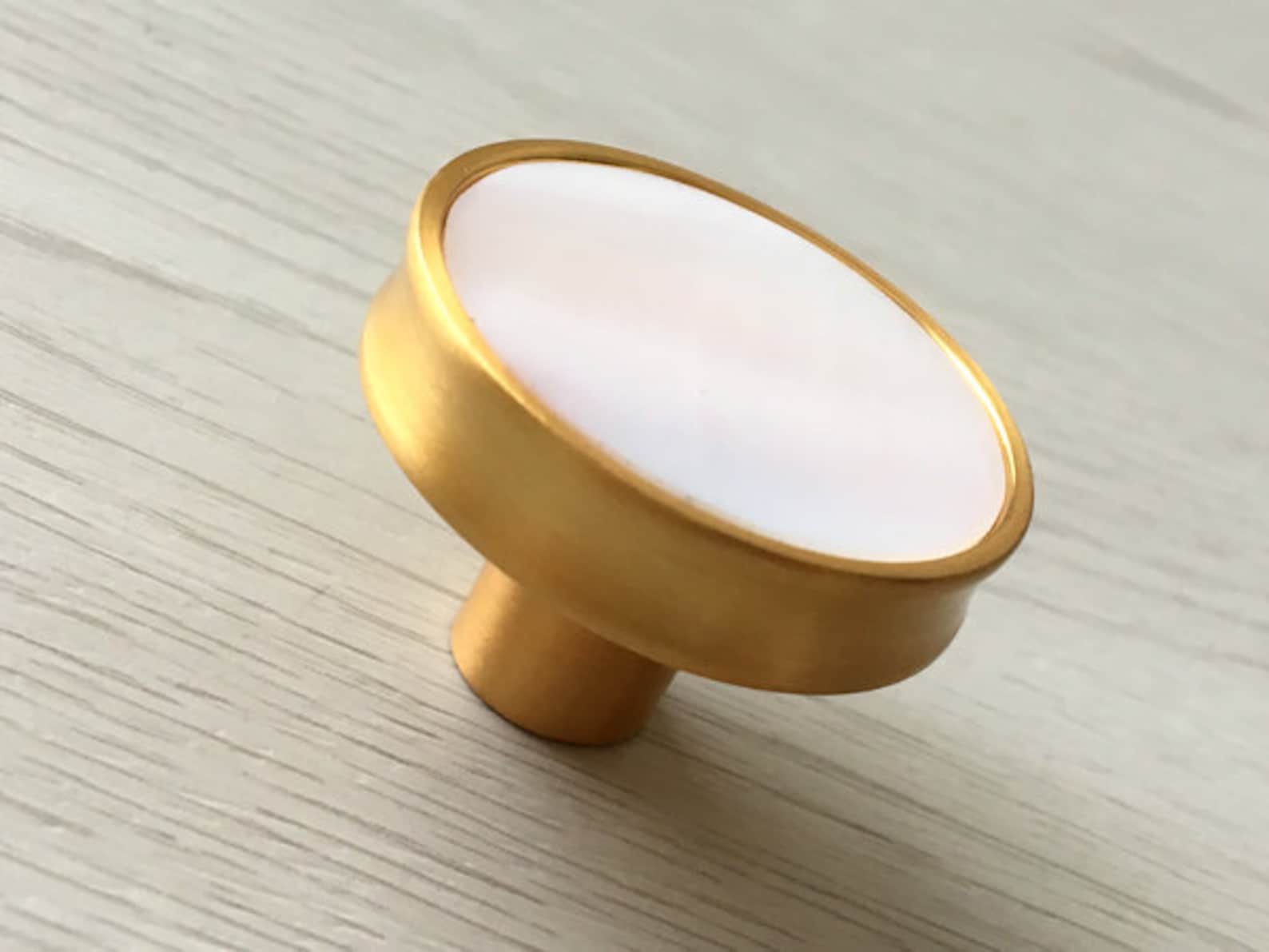 Gold Drawer Pull Drawer Knob Shell Knobs Pull Brushed Etsy UK