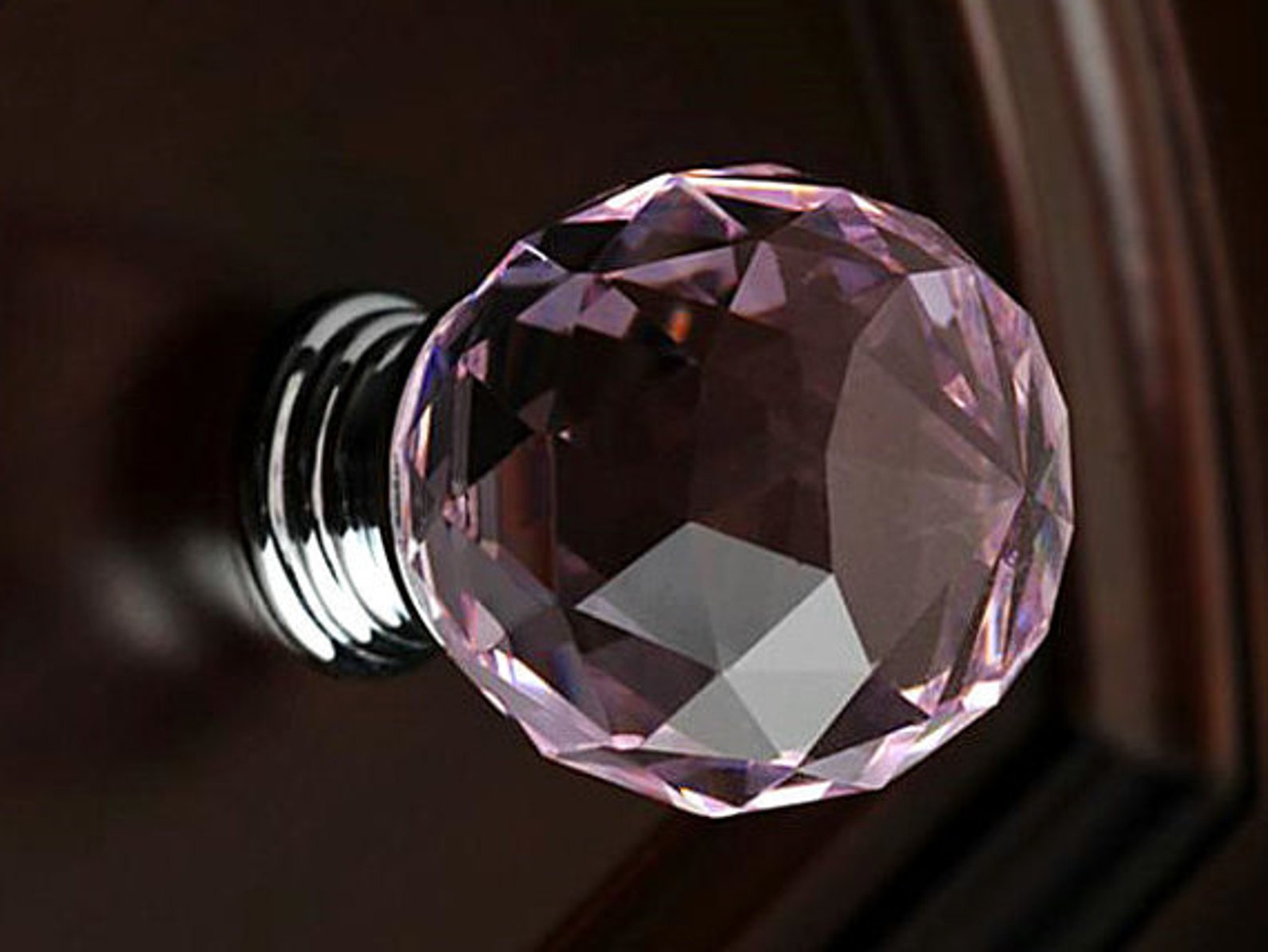 Pink Crystal Knobs Glass Knobs Dresser Knobs Drawer Knobs Etsy