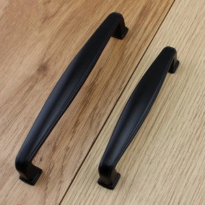 3.75 5 6.3 Black Dresser Knob Drawer Pulls Handles Knobs Cabinet Door Knob Retro Kitchen Furniture Handle Pull Hardware 96 128 160 mm image 4