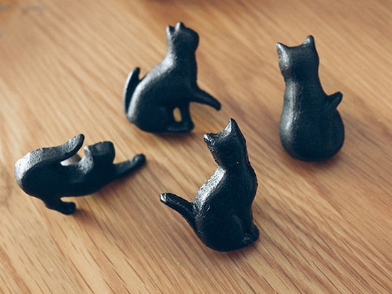 Cat Drawer Pull Knob Cabinet Knob Pulls Dresser Knobs Cast Etsy