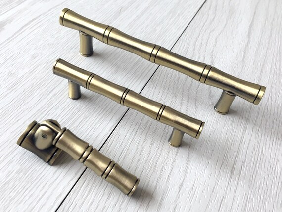 2 12 Gold Drawer Pull Dresser Knob Drawer Knobs Pulls Handles Kitchen Cabinet Knobs Handle Pulls Retro ARoseRambling 2.5 64 mm Hardware