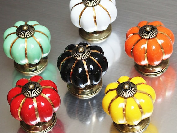 Color : Yellow BOJI 1Pc Vintage Pumpkin Ceramic Cabinet Knobs And Handles Furniture Handles Colorful Door Knob Drawer Cupboard Kitchen Pull Handle Color : Yellow BOJI 1Pc Vintage Pumpkin Ceramic Cabinet Knobs And Handles Furniture Handles Colorful Door Knob Drawer Cupboard Kitchen Pull Handle