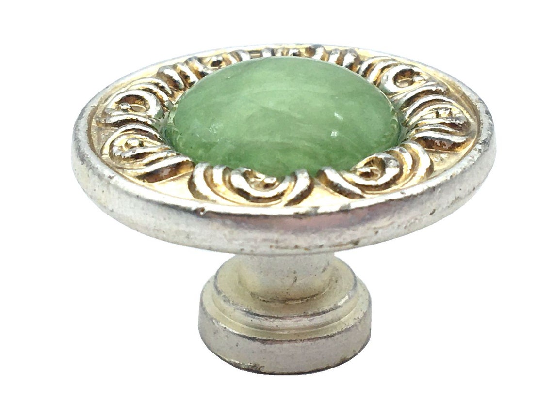 Shabby Chic Knob Green Dresser Knobs Drawer Pull Handles Etsy