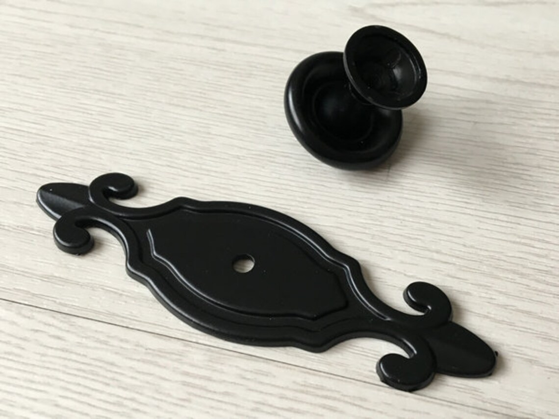 Black Dresser Knob Drawer Knobs Pulls Knobs Handles Kitchen Etsy