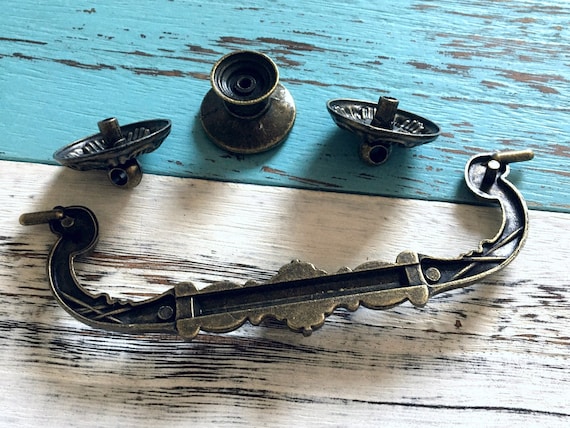 5.25 Drop Bail Drawer Pull Knobs Handles Dresser Knob Antique Bronze Rustic  Cabinet Knobs Handle Pull Retro Vintage Look 5 1/4 133 Mm 