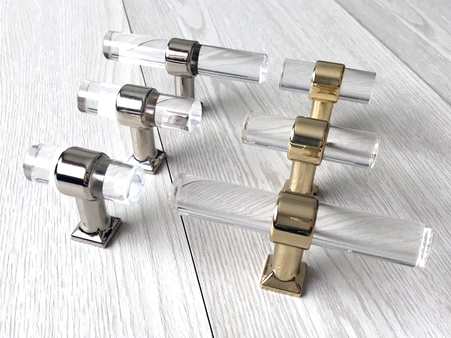 Acryl Schrankknöpfe Möbelknauf Schubladen Knauf Silber Gold | Etsy