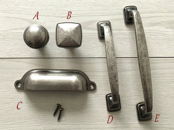 3 75 5 Pewter Drawer Knob Pull Handles Dresser 3 75 5 Pewter Drawer Knob Pull Handles, Antique Pewter Kitchen Cabinet Pulls