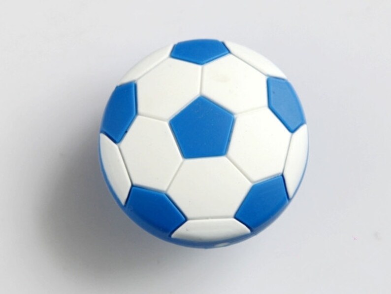 Kids Dresser Drawer Knobs Pulls Handles Football Soccer Black Etsy