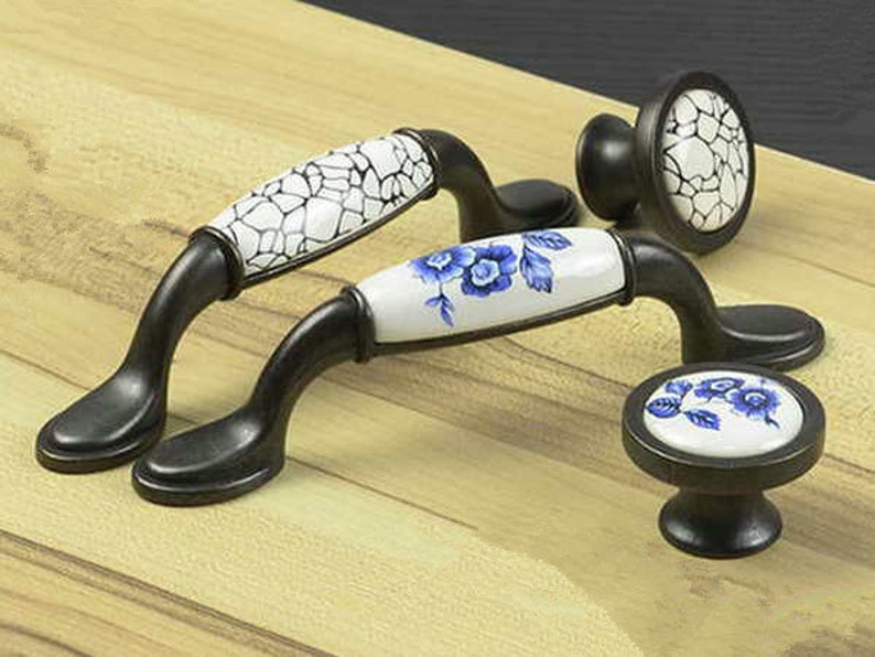 3.75 Dresser Pull Ceramic Drawer Pulls Knobs Handles Etsy