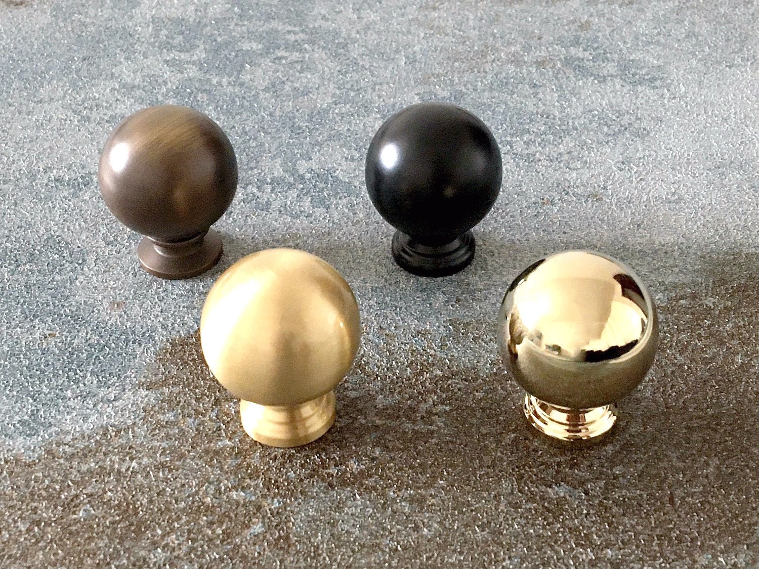 Brass Cabinet Knob Ball Brass Knob Round Dresser Knobs Drawer Pulls Black  Coffee Bronze Polished Gold Brass Chrome Silver Aroserambling 