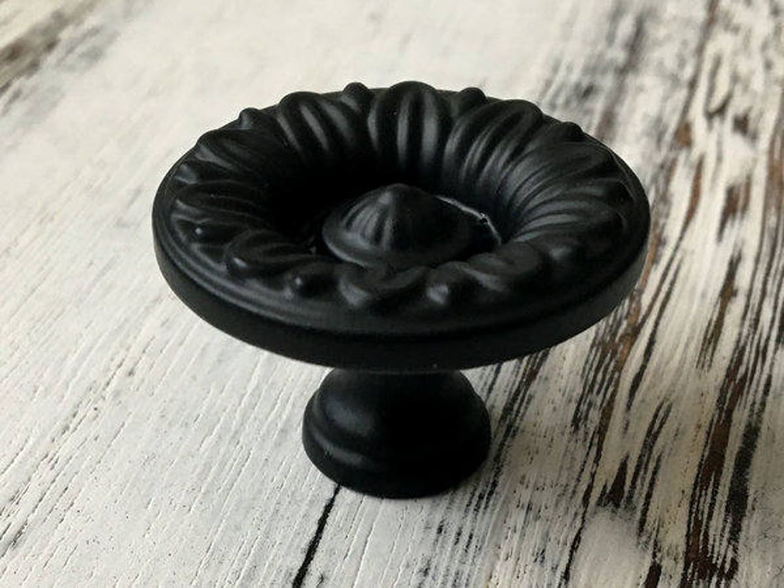 Black Rustic Drawer Knob Pull Handles Kitchen Pulls Etsy