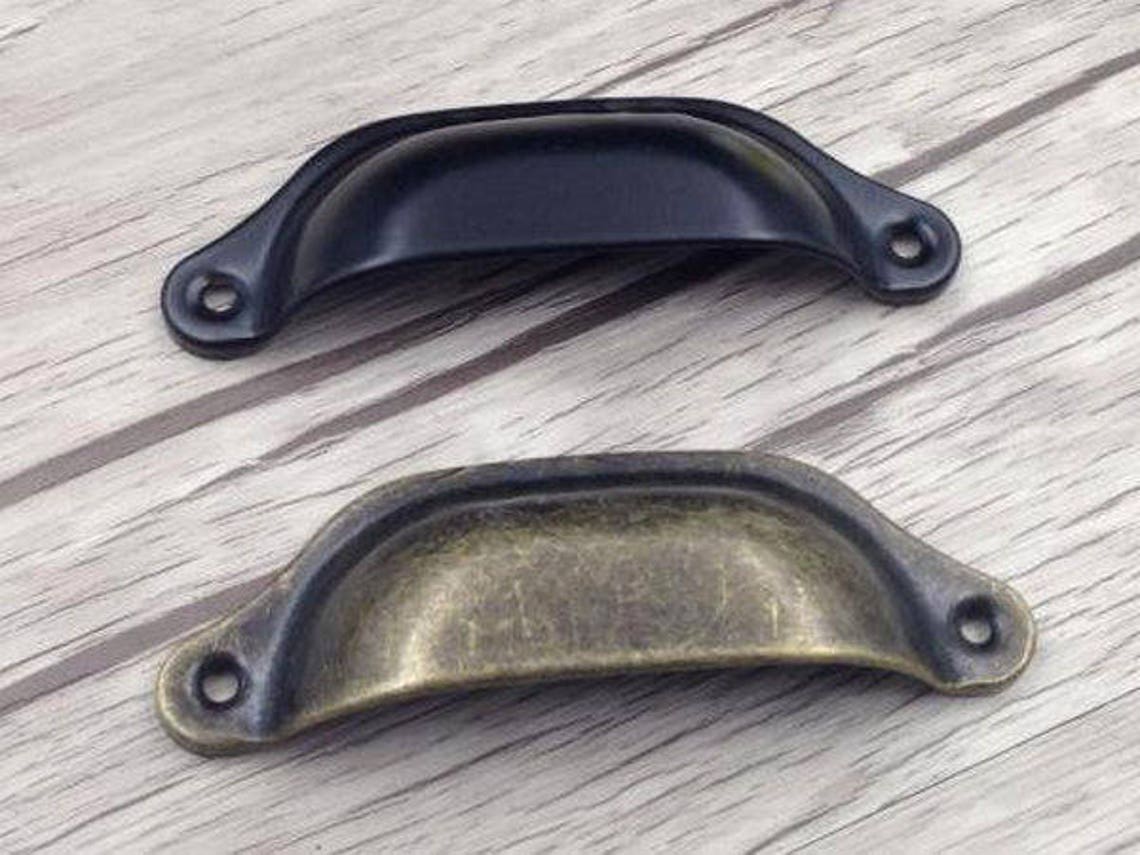 Vintage Style Drawer Pull Dresser Pulls Knobs Handles Shell Etsy