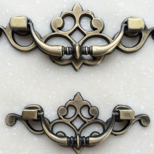 2.5" 3.25" Vintage Style Bail Drawer Pulls Drop Swing Dresser Pull Cabinet Pulls Handles Antique Bronze 64 82 mm 2 1/2" 3 1/4" ARoseRambling