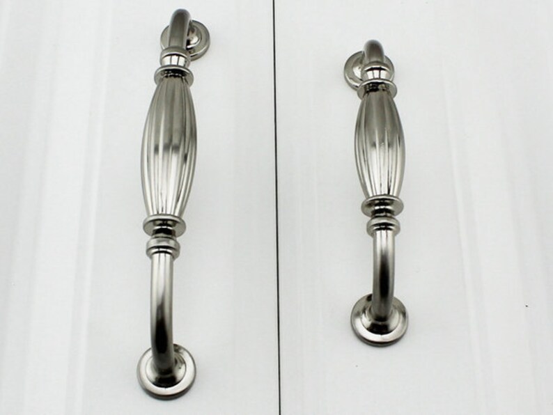 3.75 5 Door Handle Brushed Nickel Steel Etsy