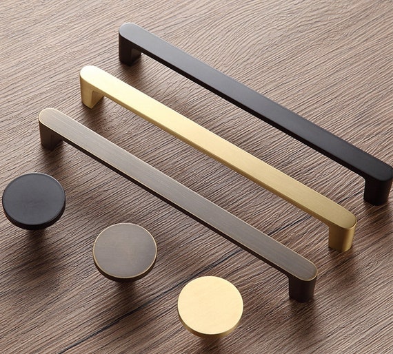 Cabinet Handle Brass Gold Black Bronze Drawer Pulls Handles Vanity